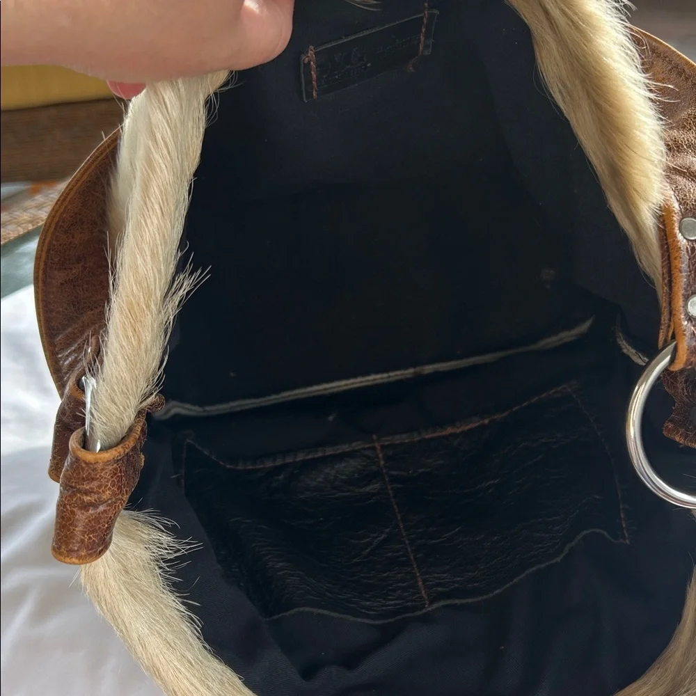 Wild Goose Genuine Cowhide Hair-on-Hide Hobo Bag - Western Boho